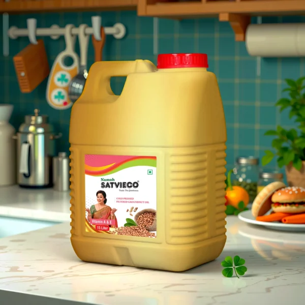 Namoh – Satvieco Cold-Pressed Filtered Groundnut Oil-15L